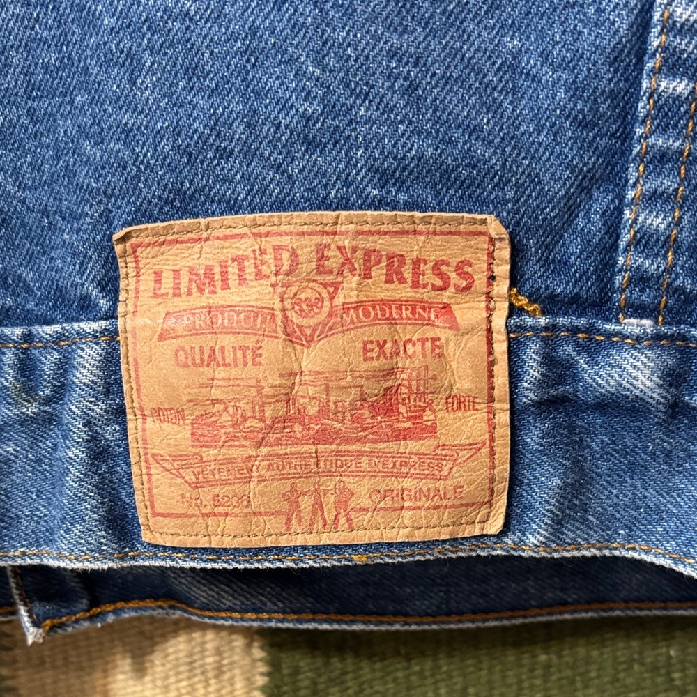 American Vintage large denim coat Jean jacket made in the USA Limited Express - Picture 9 of 16